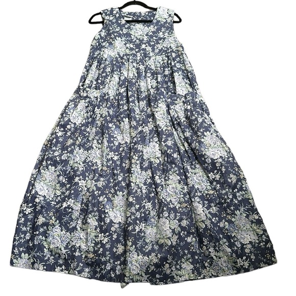 Laura Ashley floral print midi dress cotton size 8 - Picture 9 of 10